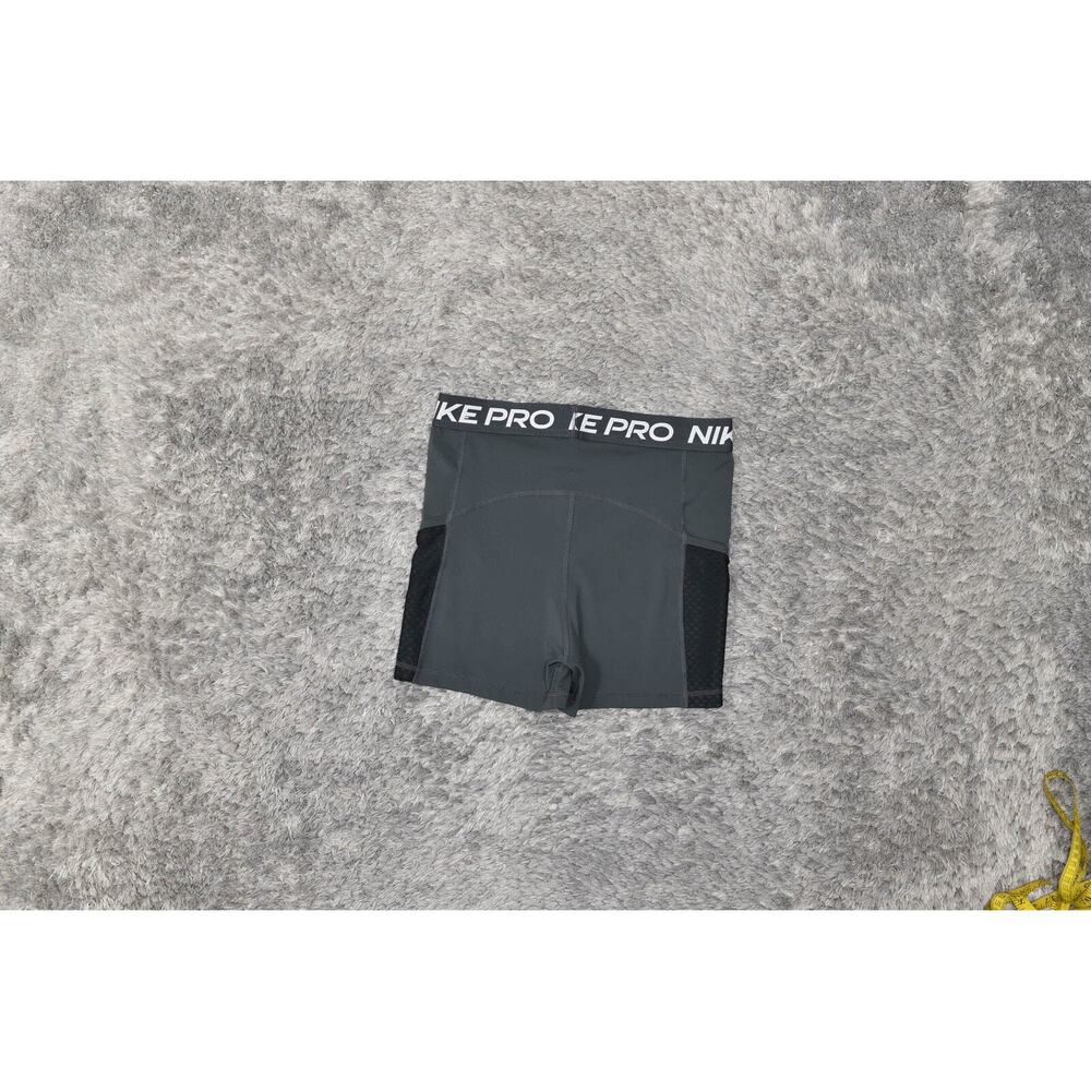 Nike Pro Dri Fit Women's Medium Gray Compression Shorts Pull On Solid Gym - Picture 3 of 6